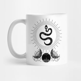 Math, Snake, and the moon Festival, Sacred Geometry, EDM Festival Gear,  Yoga, Meditation Mug